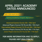 IRAA April 2021 Academy Dates